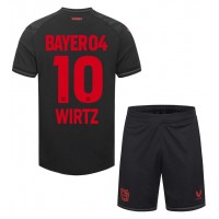 Fotbalové Dres Bayer Leverkusen Florian Wirtz #10 Dětské Domácí 2023-24 Krátký Rukáv (+ trenýrky)